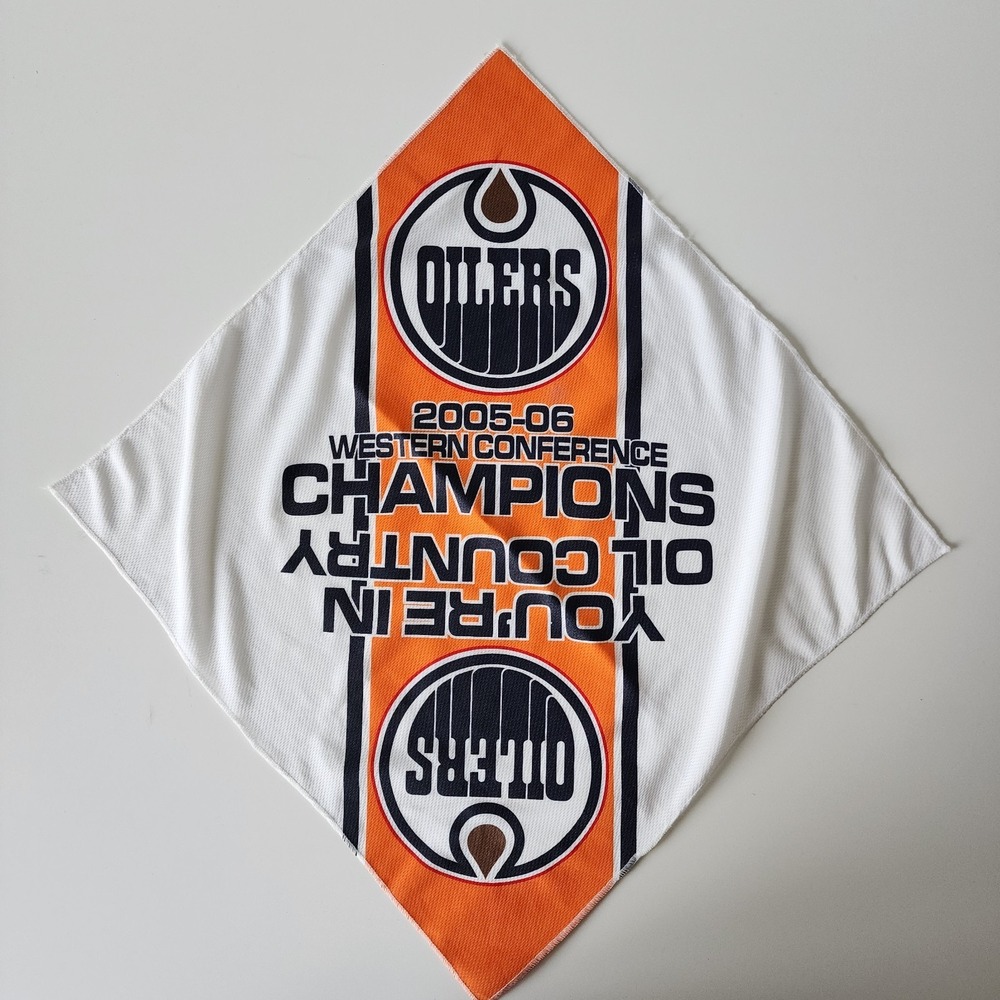 VTG NHL 2005 2006 Edmonton Oilers Western Conference Champion‎ Banner Flag 18"